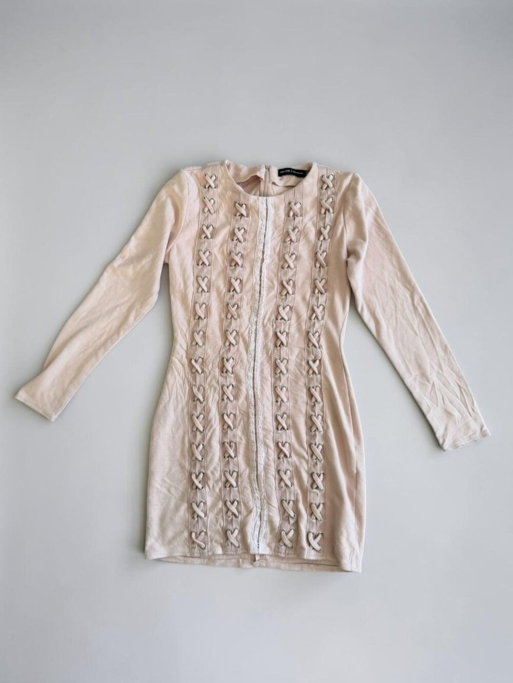 CARLI BYBEL x MISSGUIDED Blush Laceup Mini Dress Size US 6